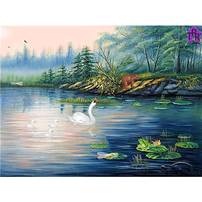 DIY - Set Melukis / paint by number kit - LANDSCAPE 40x50cm. part-1