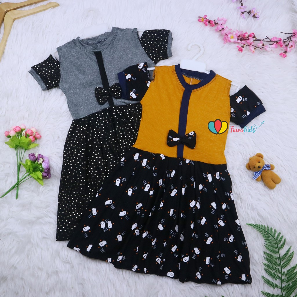 (NATAL) Dress Sabrina uk 4-7 tahun -  Dres Baju Gaun Anak Perempuan Harian Pesta Kids Adem Murah