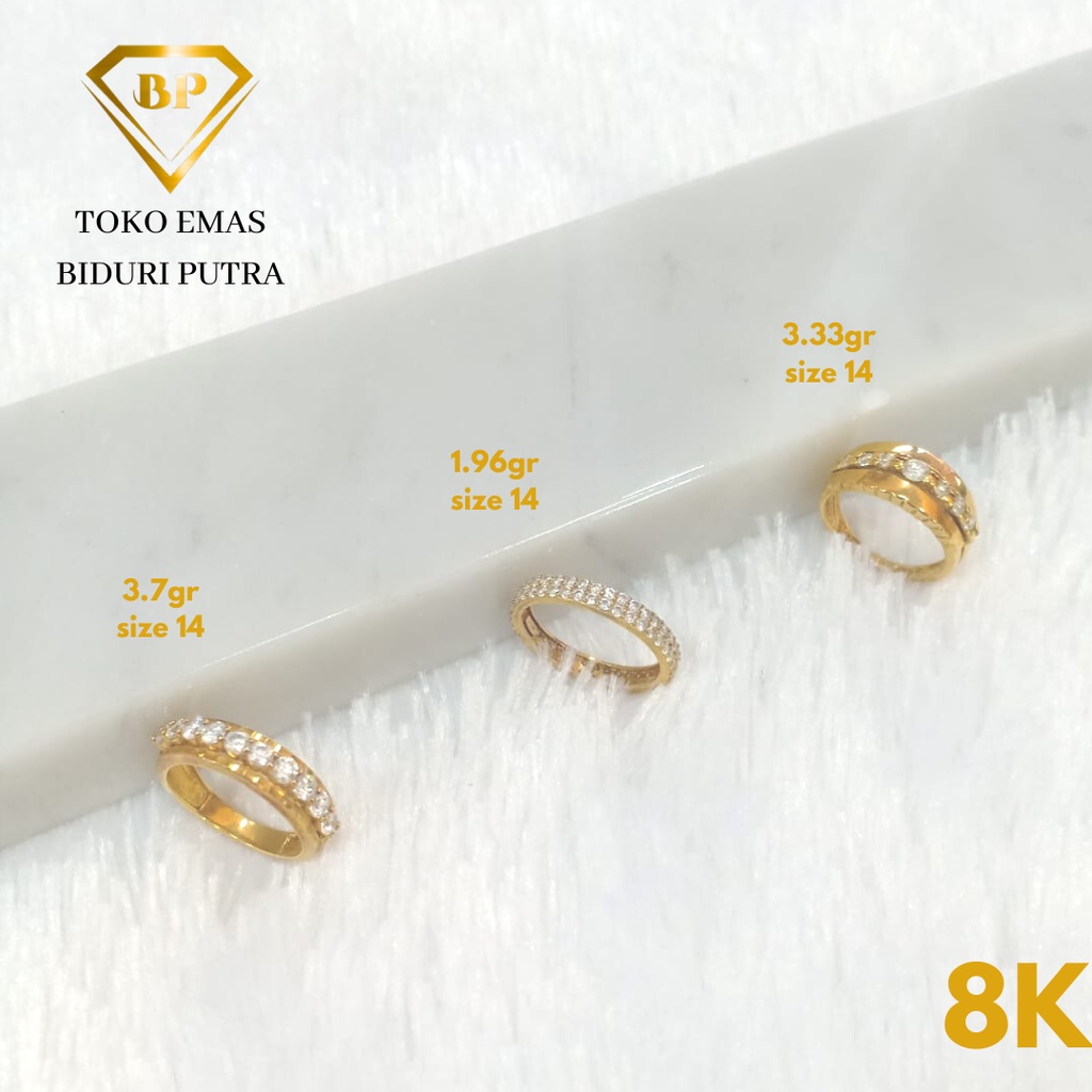 CINCIN MATA ELEGANT  PERHIASAN EMAS ASLI KADAR 8K/375