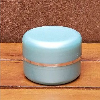 Pot krim 12,5 gr hijau tosca/hijau tosca list silver bahan pp - pot krim kosmetik
