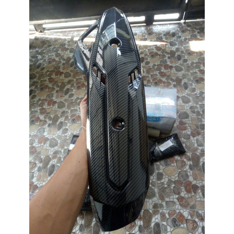 cover knalpot carbon vario techno vario 125 carbon asli zoro