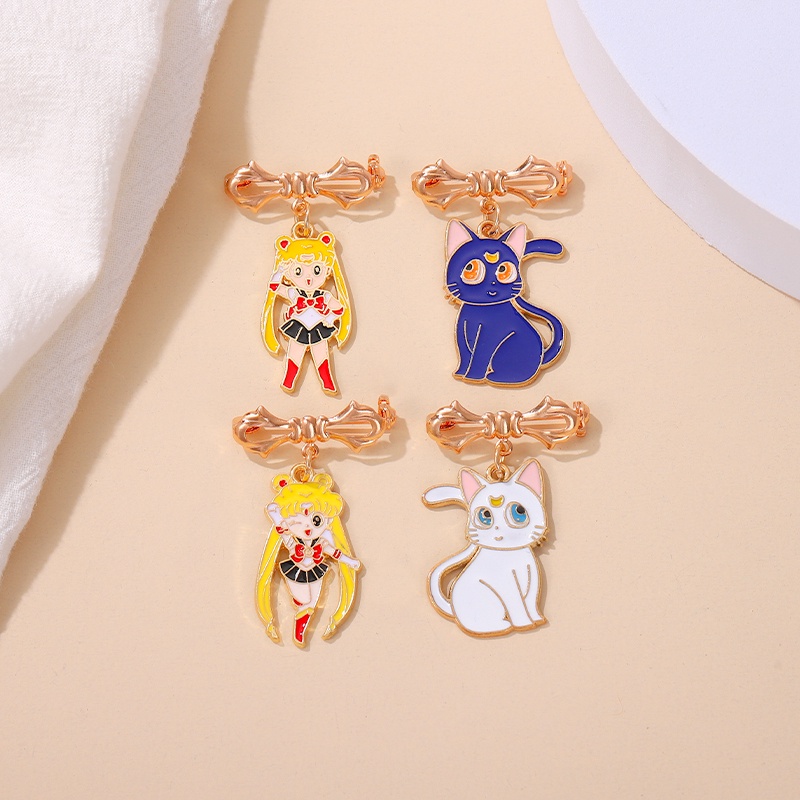 Bros Pin Desain Anime Sailor Moon Magic Cat Untuk Aksesoris Pakaian