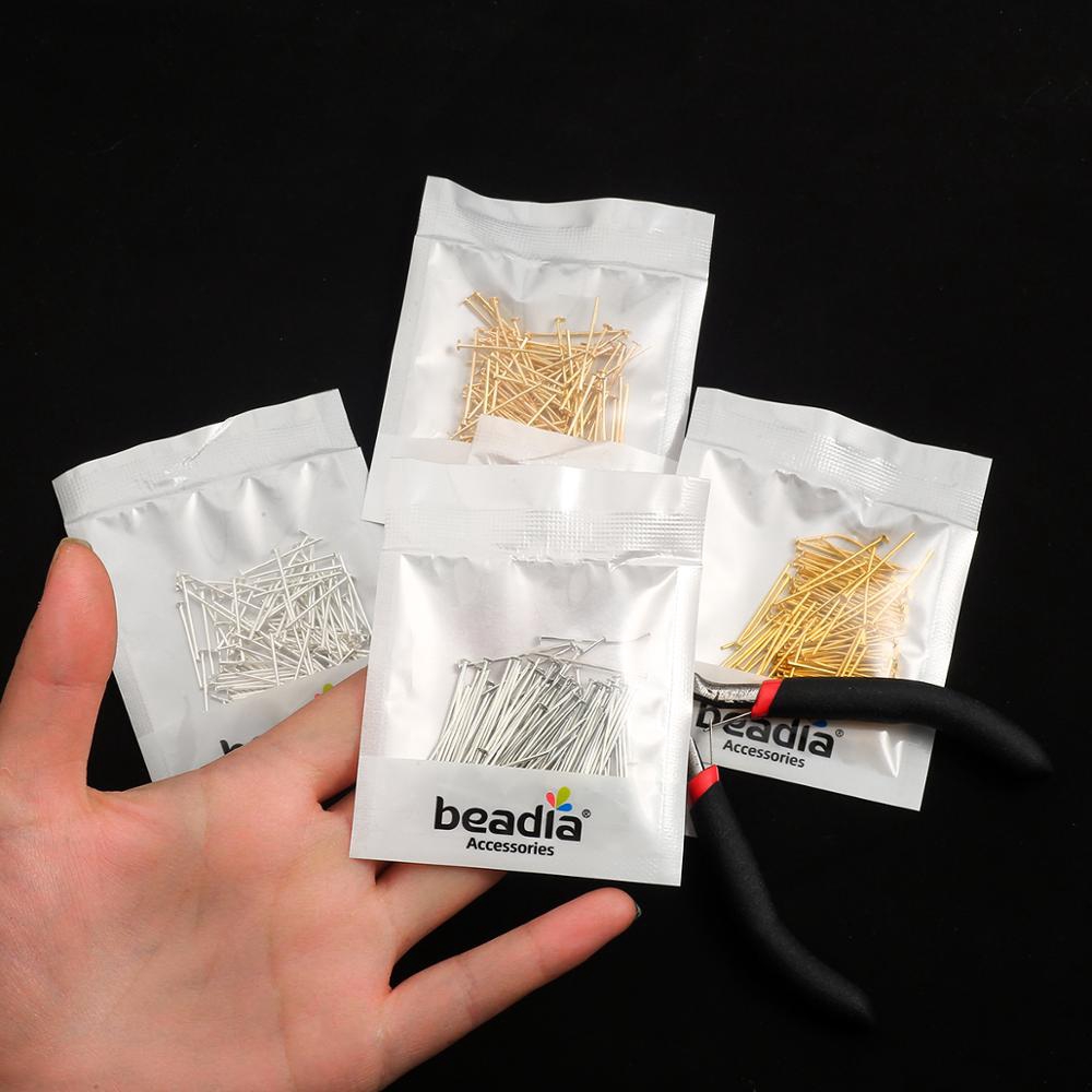 200 Pcs Headpins Kepala Datar 16 20 30 35 40 45 50mm Untuk Membuat Perhiasan
