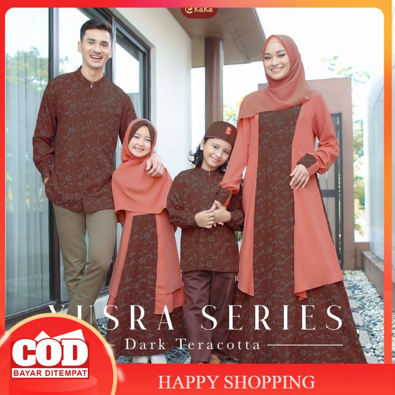 SARIMBIT KELUARGA KEKE  YUSRA SERIES DEEP TERACOTA | FAMILY SET TERBARU LEBARAN 2022 | FAMSET KEKINI