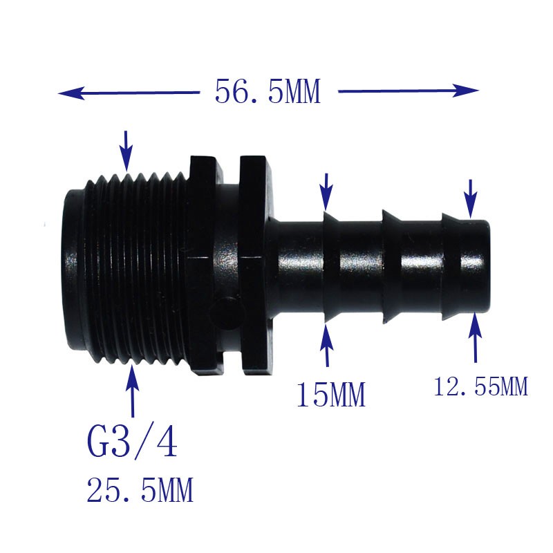Konektor Pipa Drat ½ Inc ke selang 16 mm