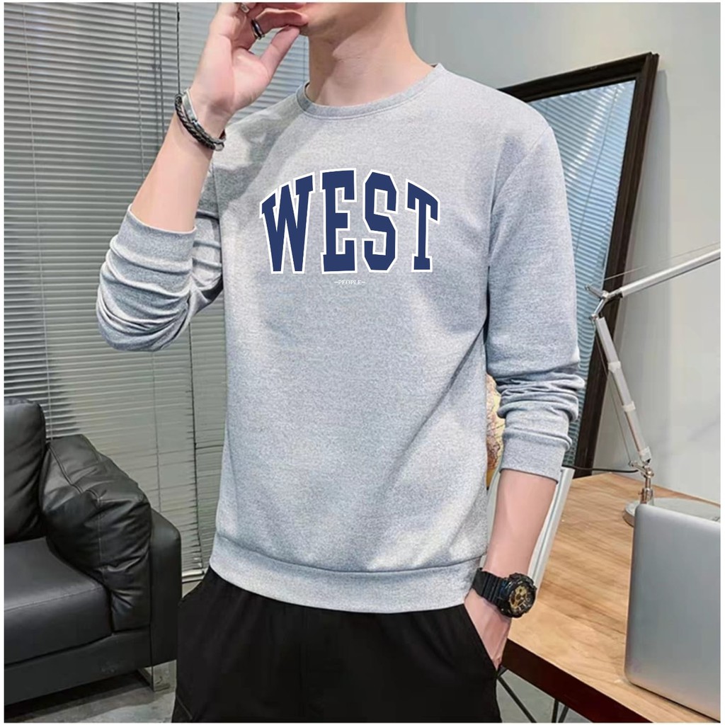 BISA COD / ALIPIO781 - BAJU SWEATER WEST / fashion pria / keren / terbaru