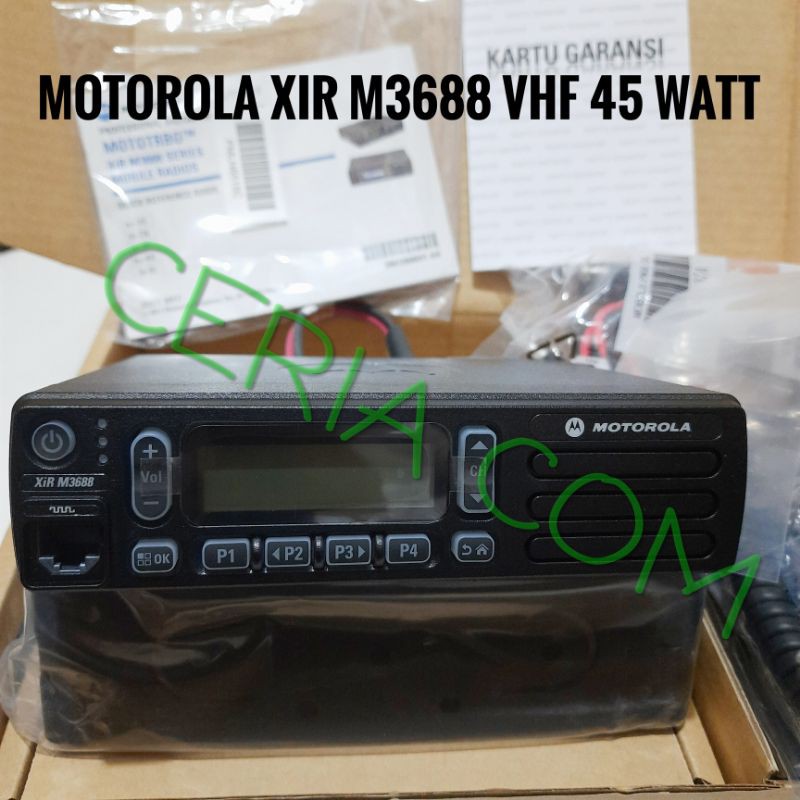 RADIO RIG MOTOROLA XIR M3688 VHF 45WATT / RADIO RIG MOTOROLA XIR M3688 VHF POWER 45WATT ORIGINAL