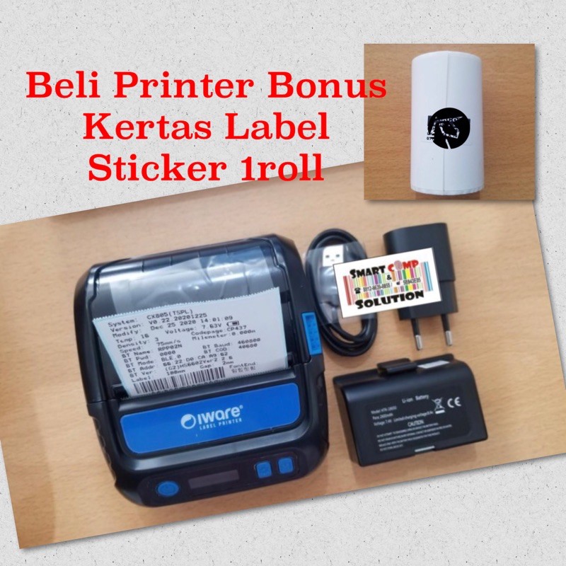 Printer Label Portable Iware IW-C8LP 80mm - Printer kasir Bluetooth