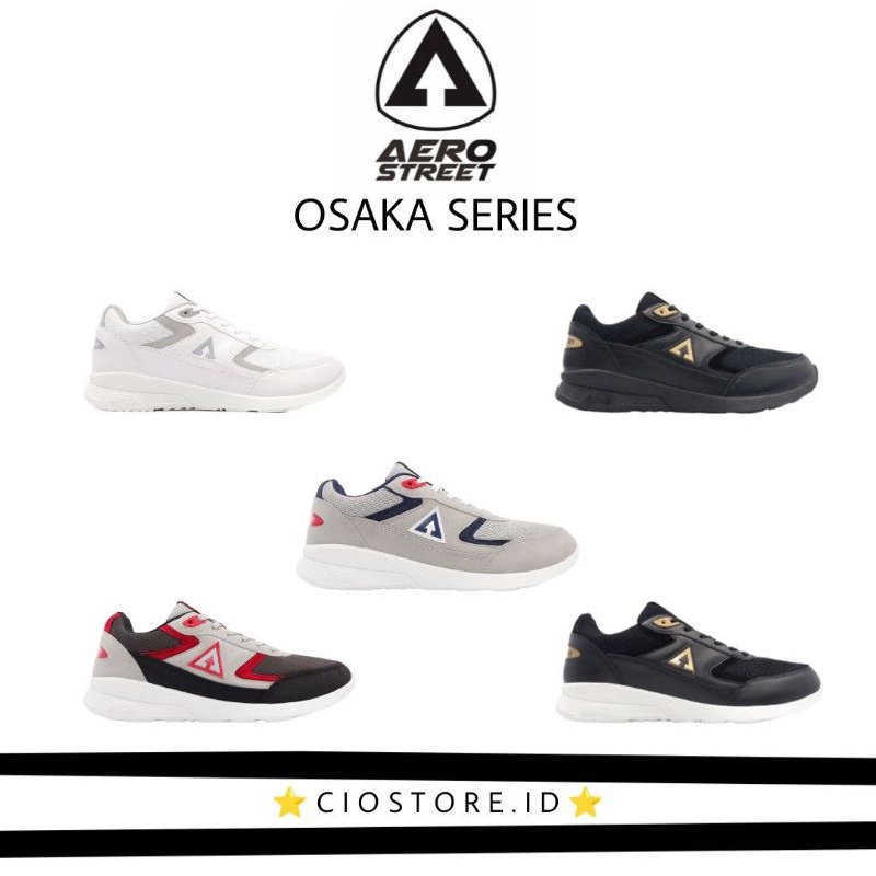 AEROSTREET OSAKA SERIES HITAM PUTIH/PUTIH ABU/HITAM/ABUABU/MERAH HITAM