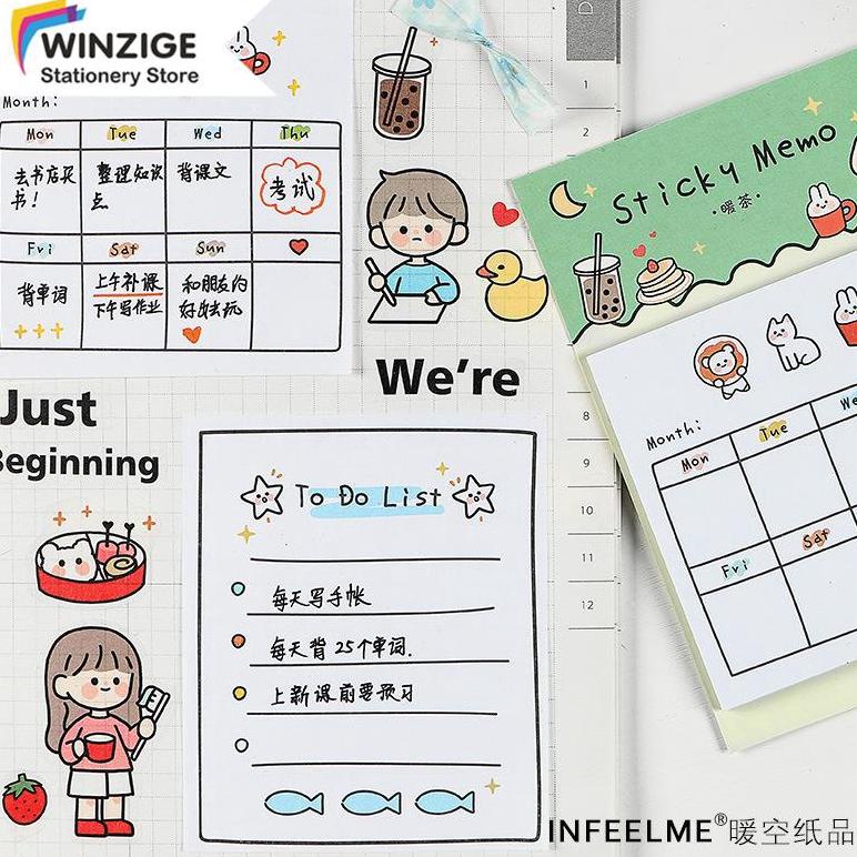 

[(BAYAR DITEMPAT) Winzige Cute Sticky Memo Weekly Plan To Do List Check List Date Messages Time Manage Notepad