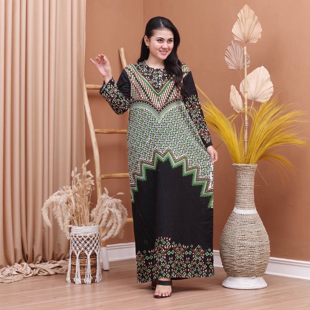 Batik Prass - Daster Lengan Panjang Kekinian Kancing Depan Longdres Busui Rayon Santung Rayon SUPER Ori Prass Official-2