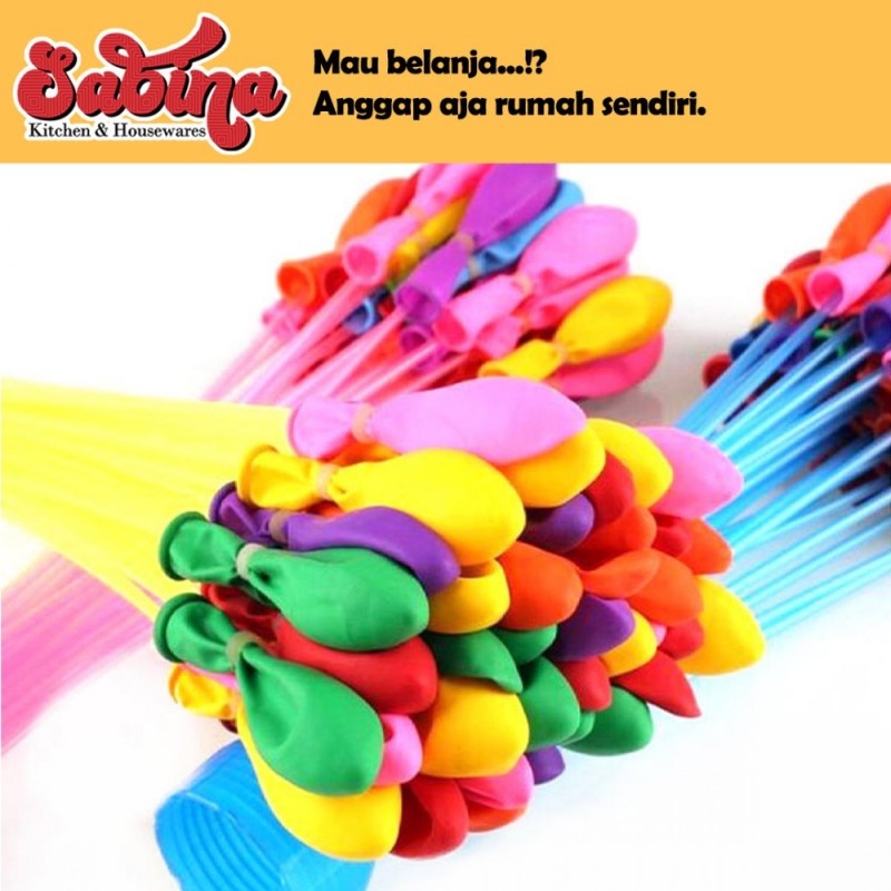 Balon Air Tiup Anti Bocor Magic Waters Ballons Multi Warna Partycode