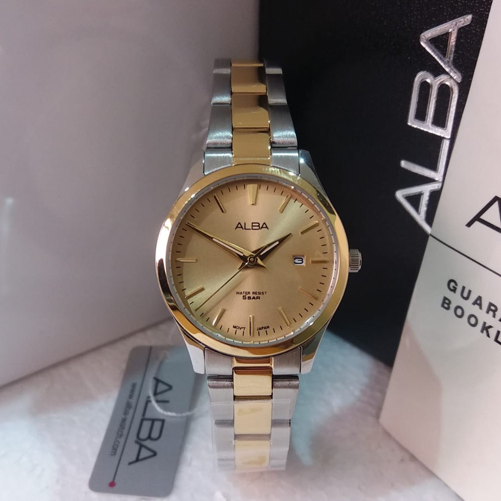 ALBA AH7Y02X1 SILVER GOLD JAM TANGAN WANITA ORIGINAL ORI