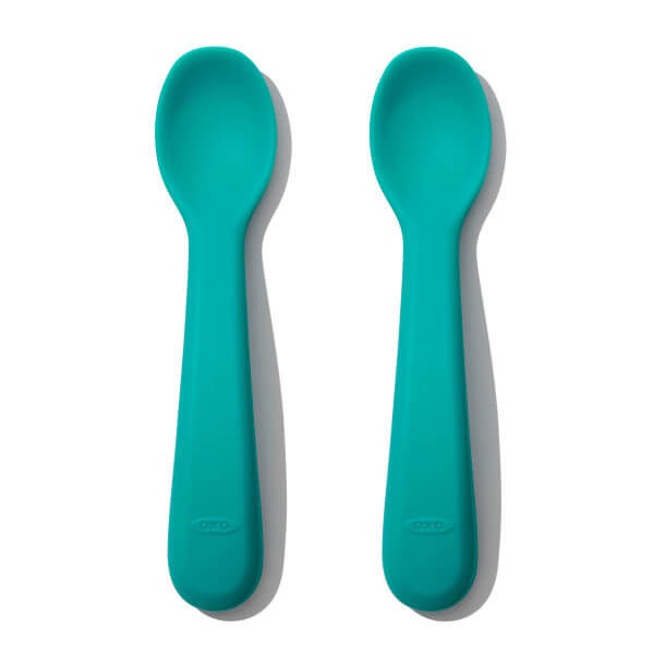 Oxo Tot Silicone Spoons - Sendok Silikon Training Anak Bayi Baby Spoon BLW Mpasi Easy to Hold Ergonomic Perlatan Utensil Cutleries Oxotot