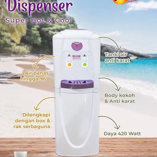 DISPENSER MIYAKO TINGGI GALON ATAS WD 38 SPC ORIGINAL MIYAKO