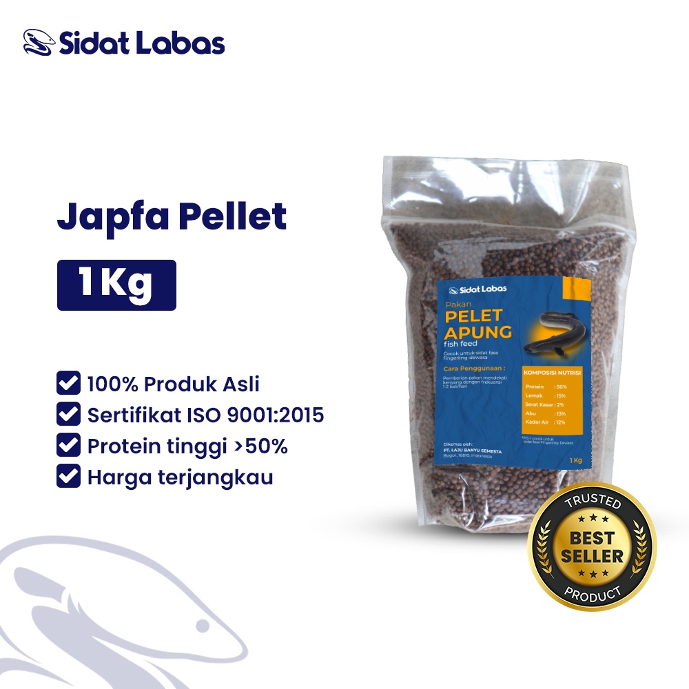Pakan Ikan Sidat Japfa Pelet 1 Kg