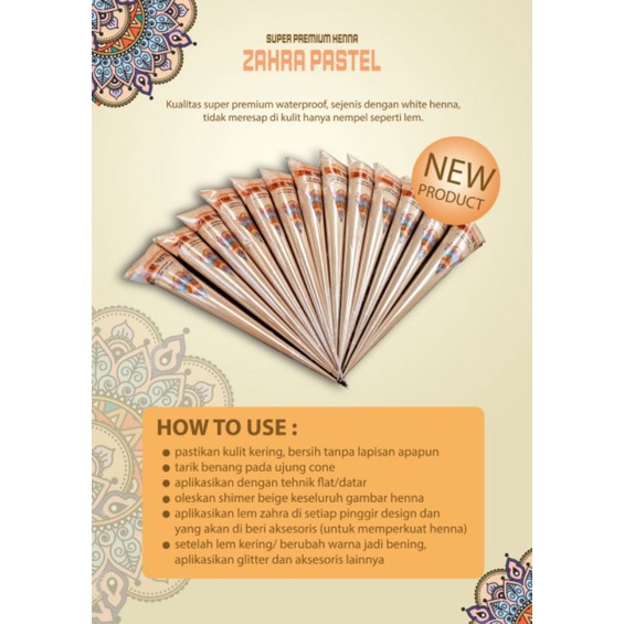 zahra henna nude/pastel/beige (waterproof)+shimer beige