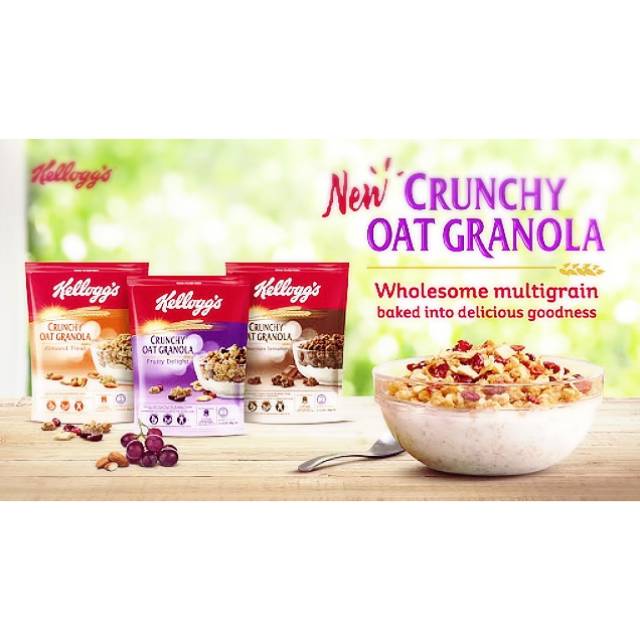 Jual Kellogg's Crunchy Oat Granola 380g Shopee Indonesia
