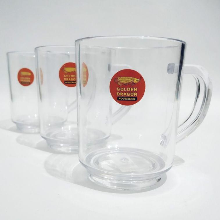 S3dang.rameGelas Melamin Bening Gelas Kopi Golden Dragon ½ (lusin isi 6 pcs) c0dE| U8.C.O5