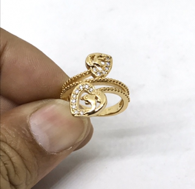 Cincin wanita //cincin love tarung //perhiasan replika berlian //cincin