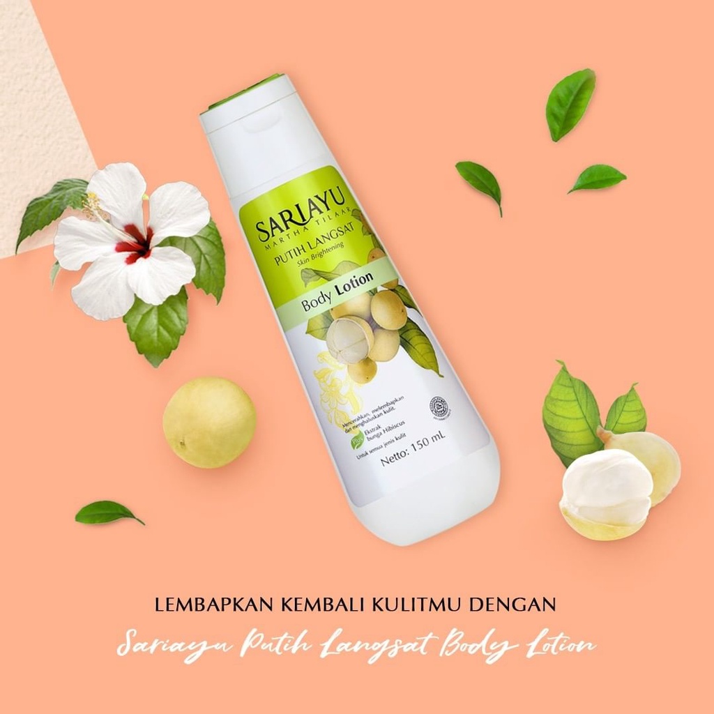 ★ BB ★ Sariayu Putih Langsat Body Lotion 150ml | Sariayu Body Lotion Eksotik Tanjung 150ml - Sari Ayu