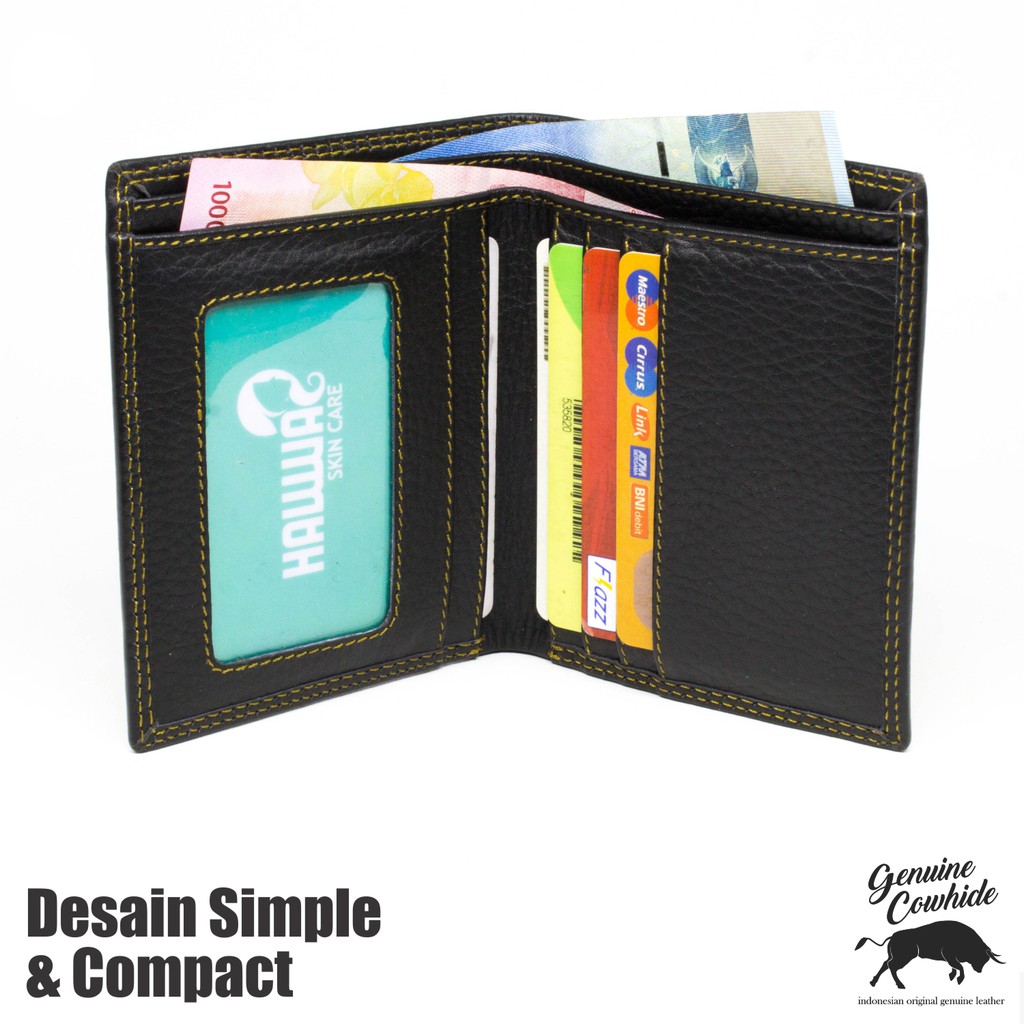 Dompet Kulit Asli Model Tegak - Dompet Pria Kulit Asli