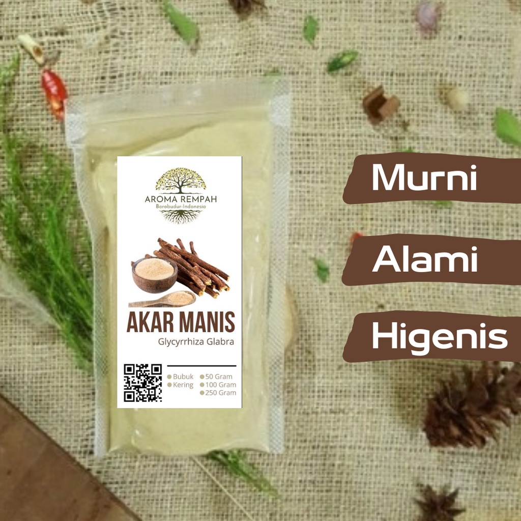 

AKAR MANIS BUBUK MURNI - KAYU LEGI - Liquorice Licorice - HERBAL - JSR - REMPAH