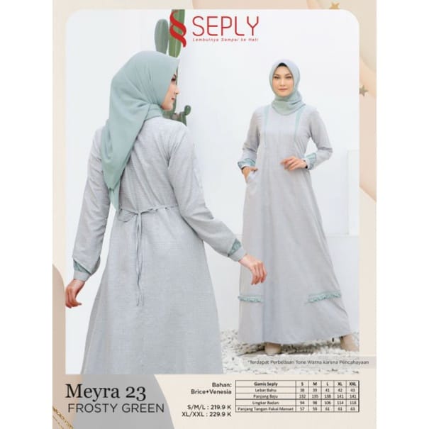 GAMIS TERBARU 2022 SEPLY MEYRA 23 FROSTY GREEN