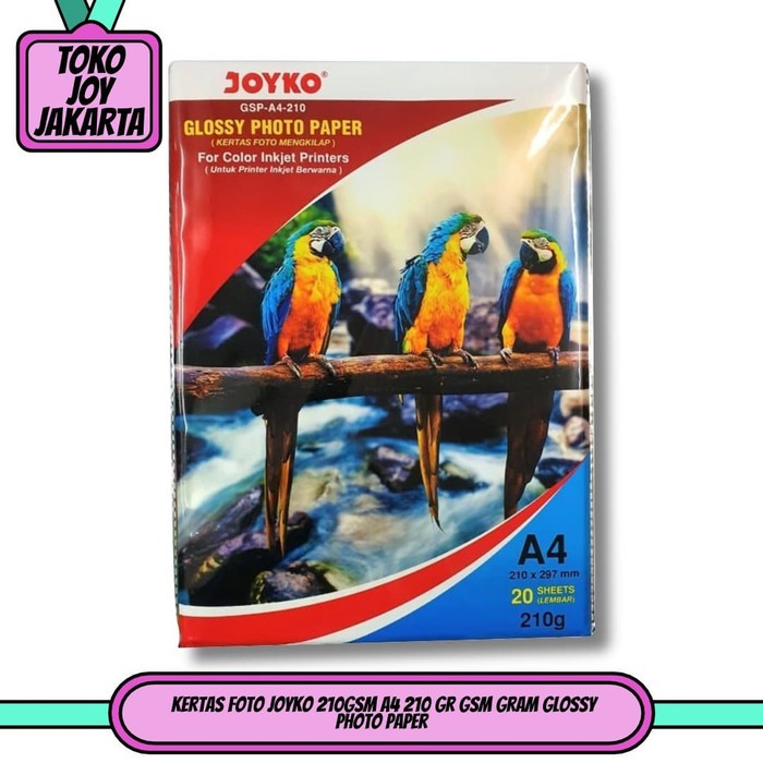 

Kertas Foto Joyko 210gsm A4 210 Gr Gsm Gram Glossy Photo Paper