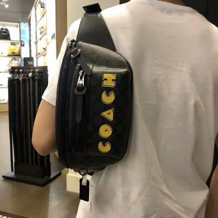 [tas] Ready Stock Coach X Pacman Waistbag Original Tas Bahu Tas Selempang d77w14w