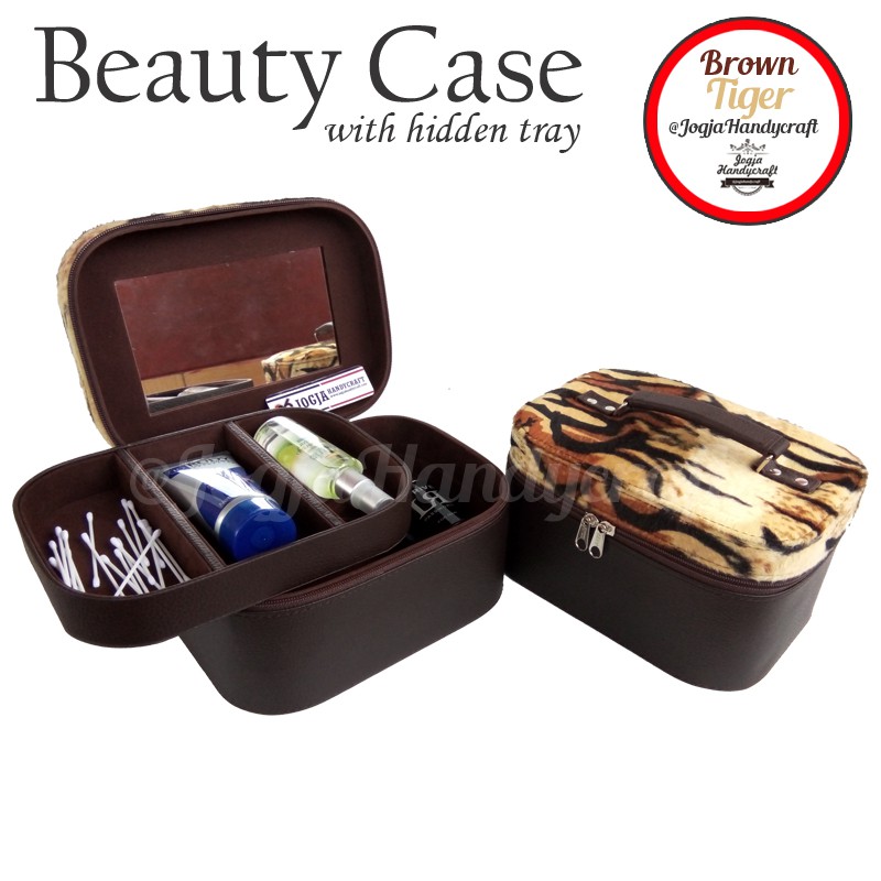 Traveller Cosmetic Case / Kotak Tempat Make Up Cantik Motif Macan