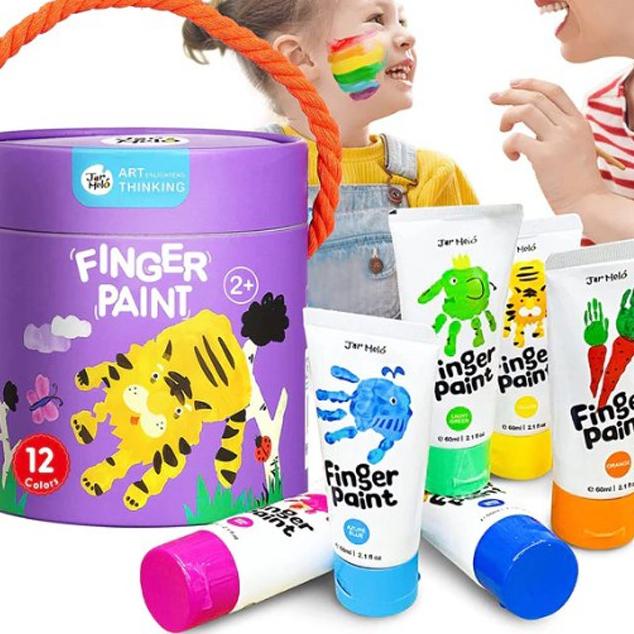

⭐[⚡GROSIR⚡]Joan Miro FInger Paint Kado Anak Cat Air Set Colors Washable Paint