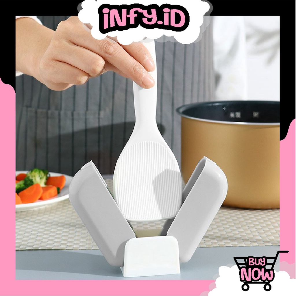 INFY - R561 Tempat Centong Nasi Otomatis / Centong Nasi Otomatis / Centong Nasi Ajaib / Sendok Nasi Otomatis