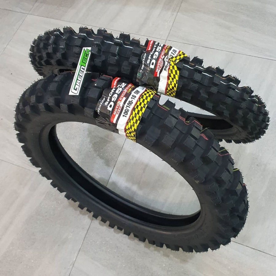 BAN DUNLOP D952 DEPAN (21) & BELAKANG (18) ORIGINAL KLX 230R