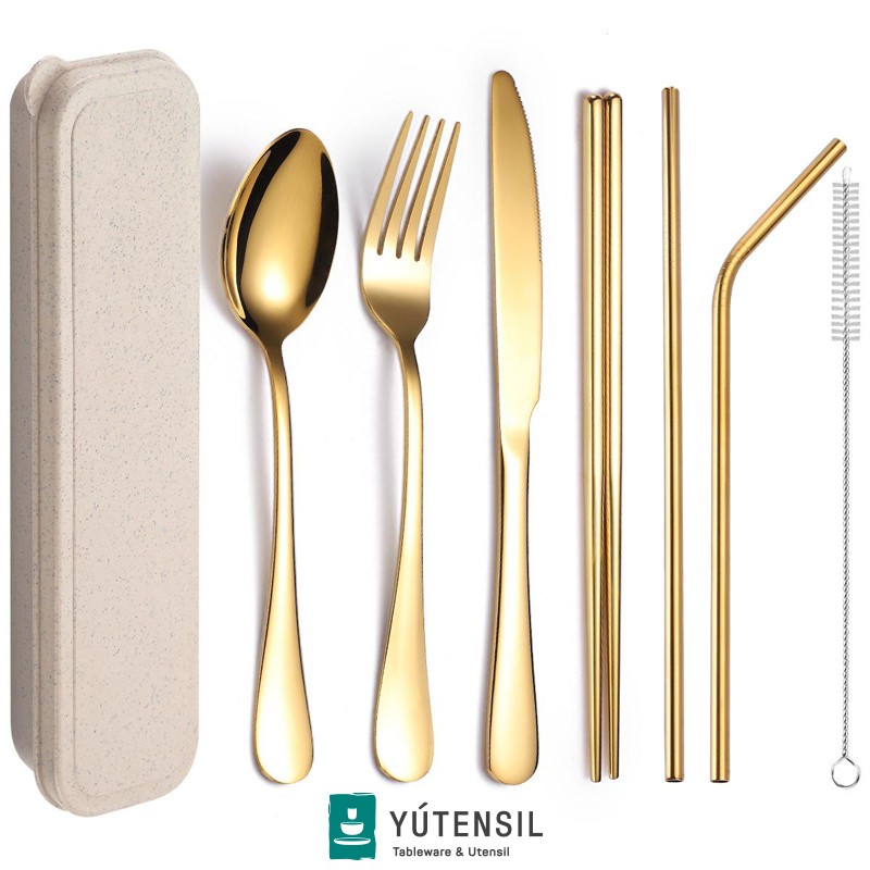 Yutensil Cutlery Set / Sendok Makan Gold Premium