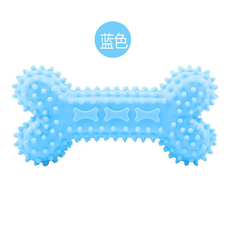 PH.Medan TPR Pet Toy Rubber Thorn Bone Dogs Bite Chew Molar Tooth Cleaning Interactive Toys