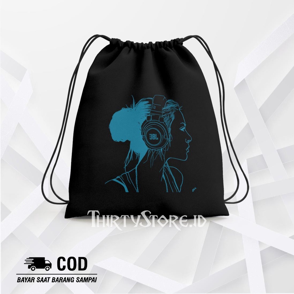Tas Serut String Bag Jbl - Drawstring Bag Waterproof | Thirty Store.Id