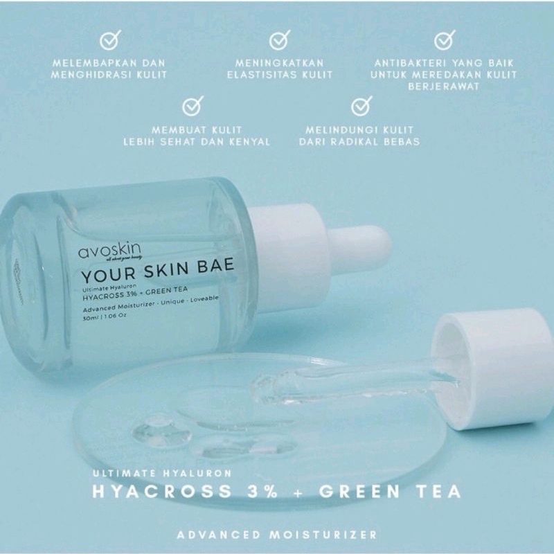 Avoskin Your Skin Bae Series Serum Toner Salicylic Acid 2% + Zinc | Hyacross 3% + Green Tea | Azeclair 10% + Kombucha 3% + Niacinamide 2.5% Vaccine Serum