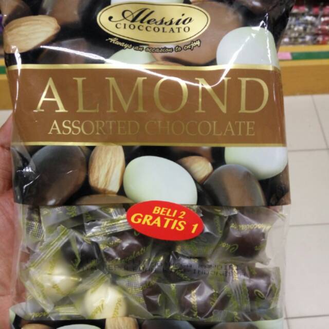 

COKLAT ALESSIO TIRAMISU ALMOND ASSORTED/270GR(BELI 2 GRATIS 1)