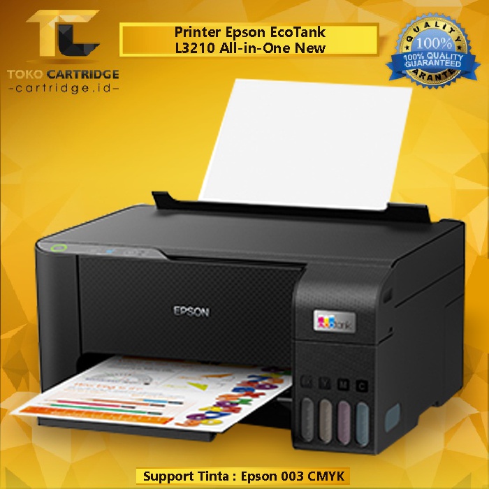 EPSON L3210 PRINTER PRINT SCAN COPY A4 ALL IN ONE ORIGINAL MULTIFUNGSI GARANSI RESMI PENGGANTI L3110 ORIGINAL ORI 100%