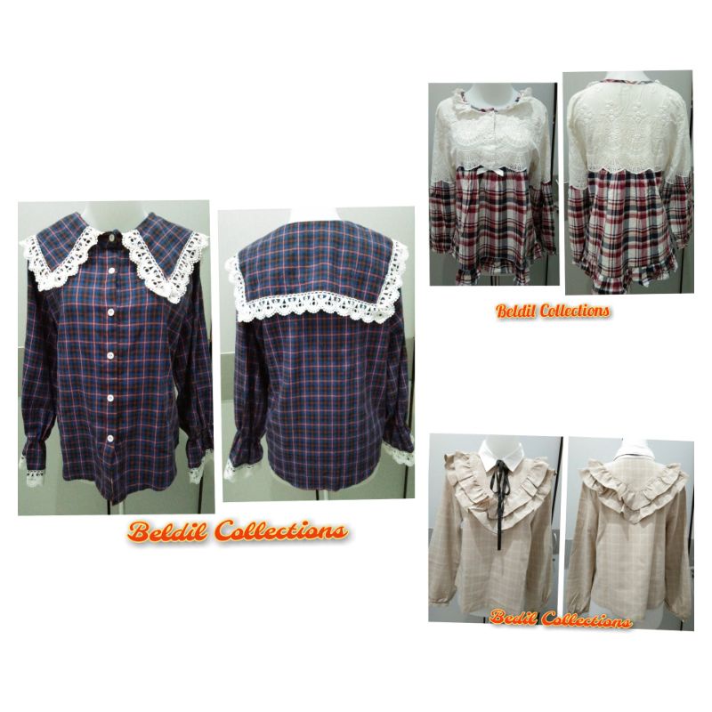 preloved atasan wanita/atasan tartan/atasan kotak/ atasan wanita/ preloved