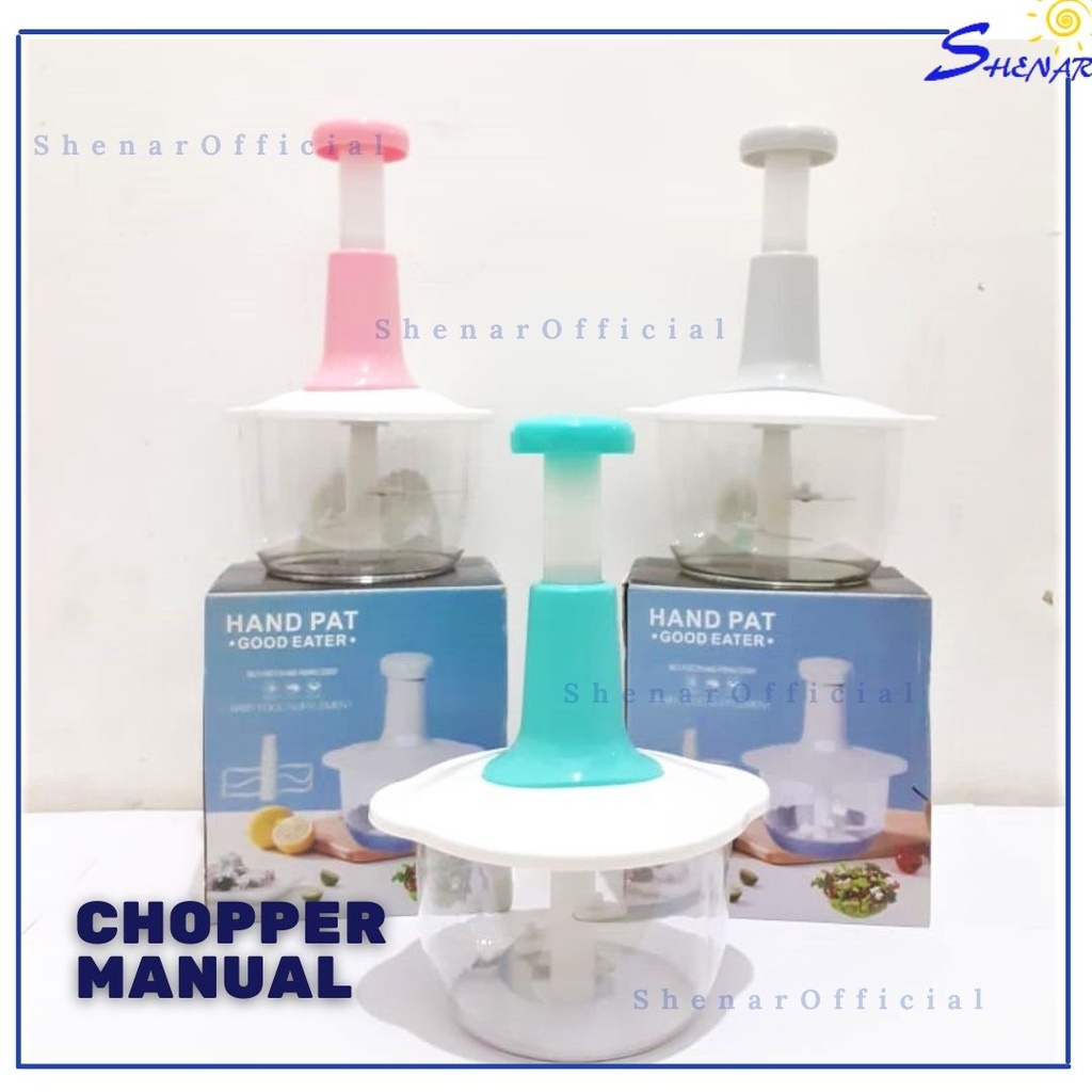 SHENAR  CHOPPER MANUAL PENGGILING DAGING BUMBU SAYURAN MANUAL CHOPPER 3 MATA PISAU / PENGIRIS SERBAGUNA MULTIFUNGSI MURAH VIRAL UNIK  CHOPPER JUMBO / ALAT PENCACAH DAGING / CHOPPER TEKAN / ALAT PENGGILING DAGING - BISA COD