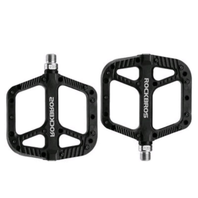 Rockbros 12A Pedal Bearing Nylon Pedal Tapak Lebar Pedal Sepeda Hitam