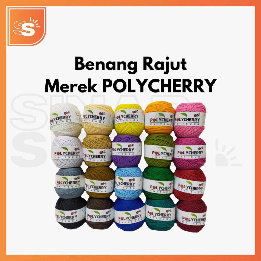 Benang Rajut Polycherry Onitsuga / Benang Rajut Polyester 100GR