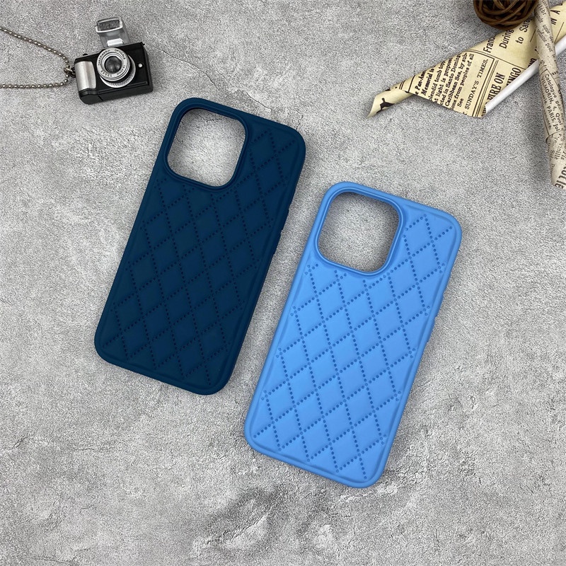 Soft Case Silikon Motif Kobalt Biru Untuk IPhone 13 12 11 Pro X XS MAX XR