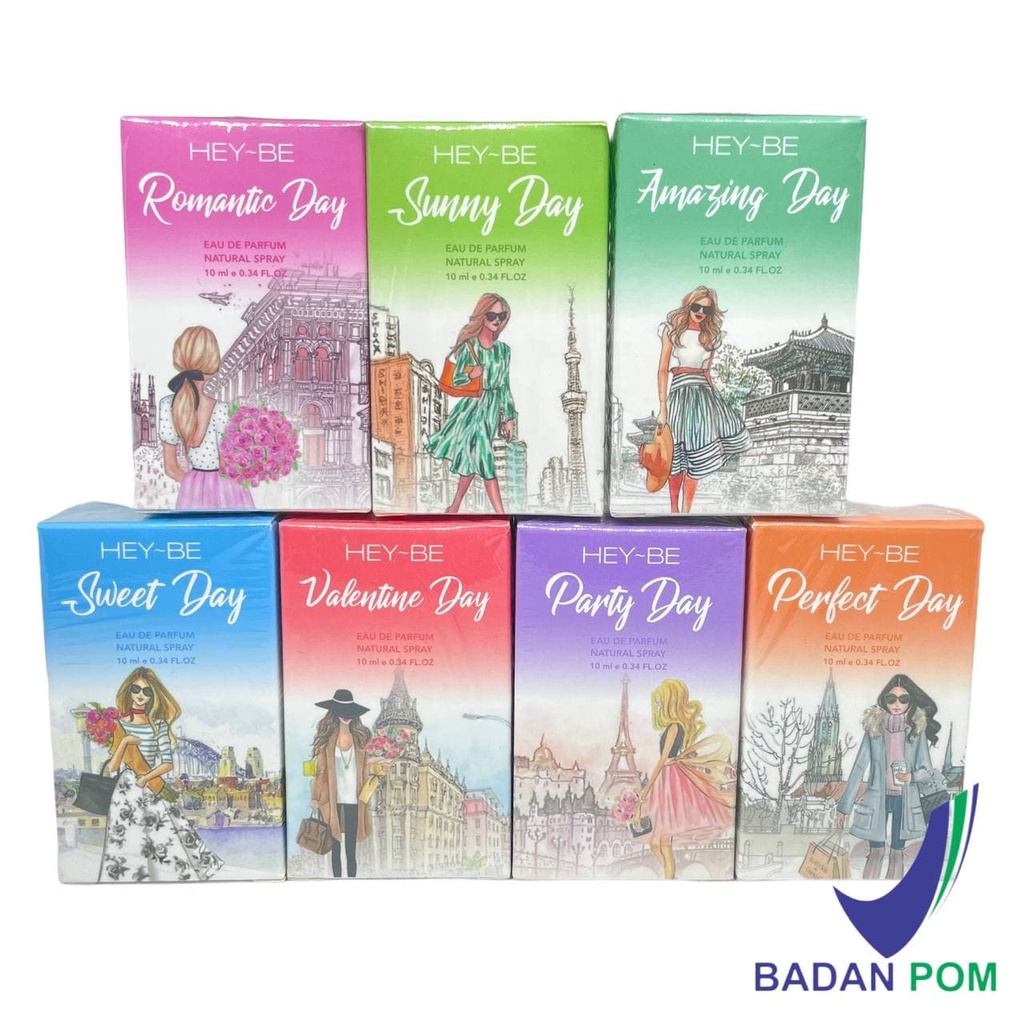 7 VARIAN HEY-BE [BPOM] PARFUM 10ML EDP PARFUME WANITA TAHAN LAMA 24 JAM