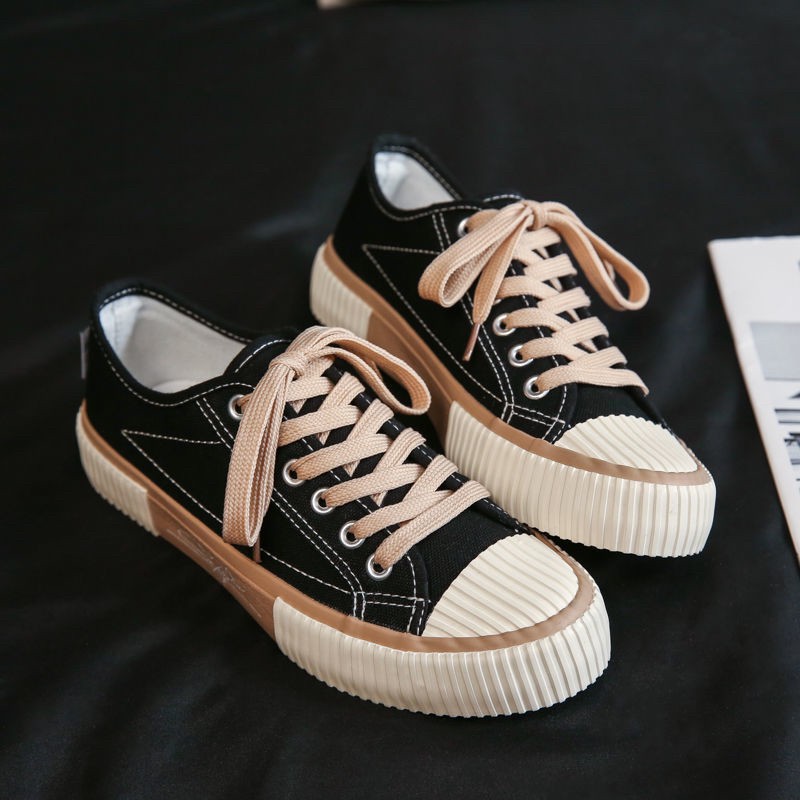 AVANCEID 1890 Sepatu Sneakers Wanita Canvas Kerja Sekolah Hitam Import