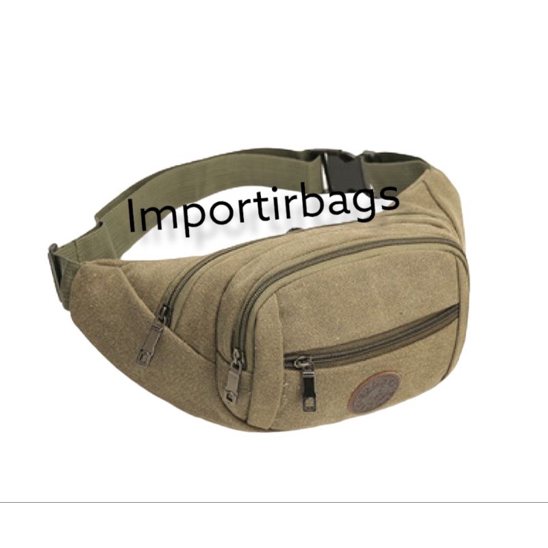 Tas pinggang pria / waistbag / weistbag waist bag selempang sling bag kanvas import B-series