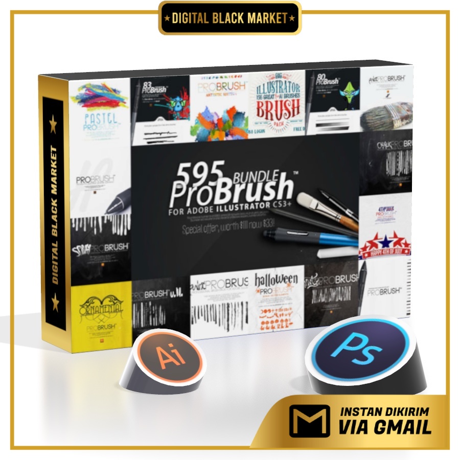 595 Probrush Bundle - Photoshop &amp; Illustrator