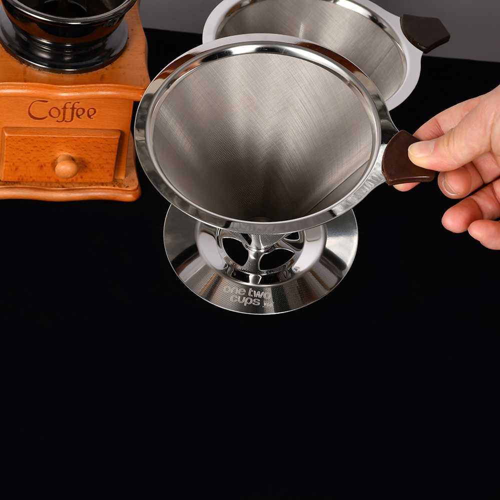 OneTwoCups Filter Penyaring Kopi Double Layer Cone Coffee Filter - V60 [Silver]